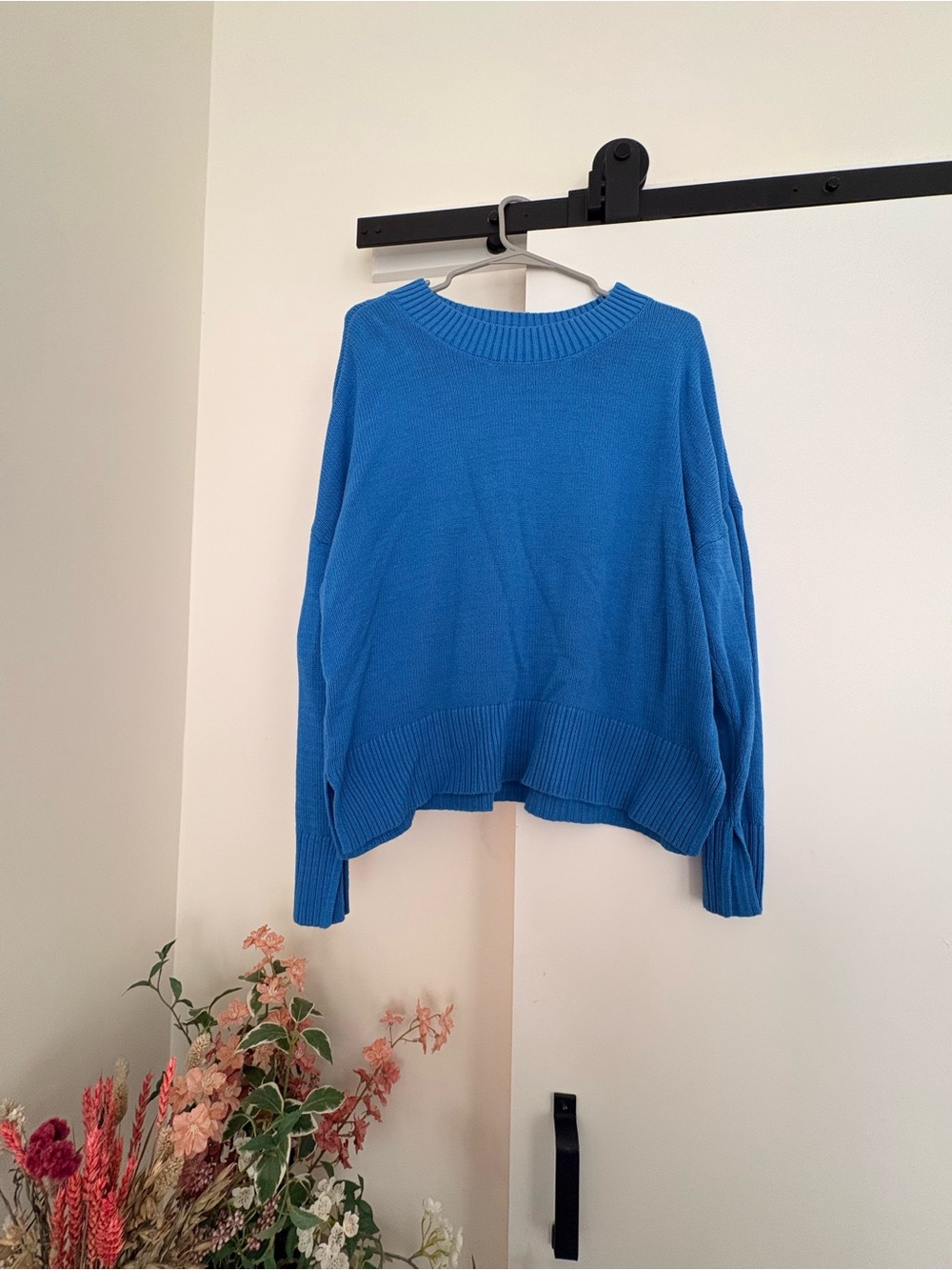Relaxed Crewneck Sweater in Blue